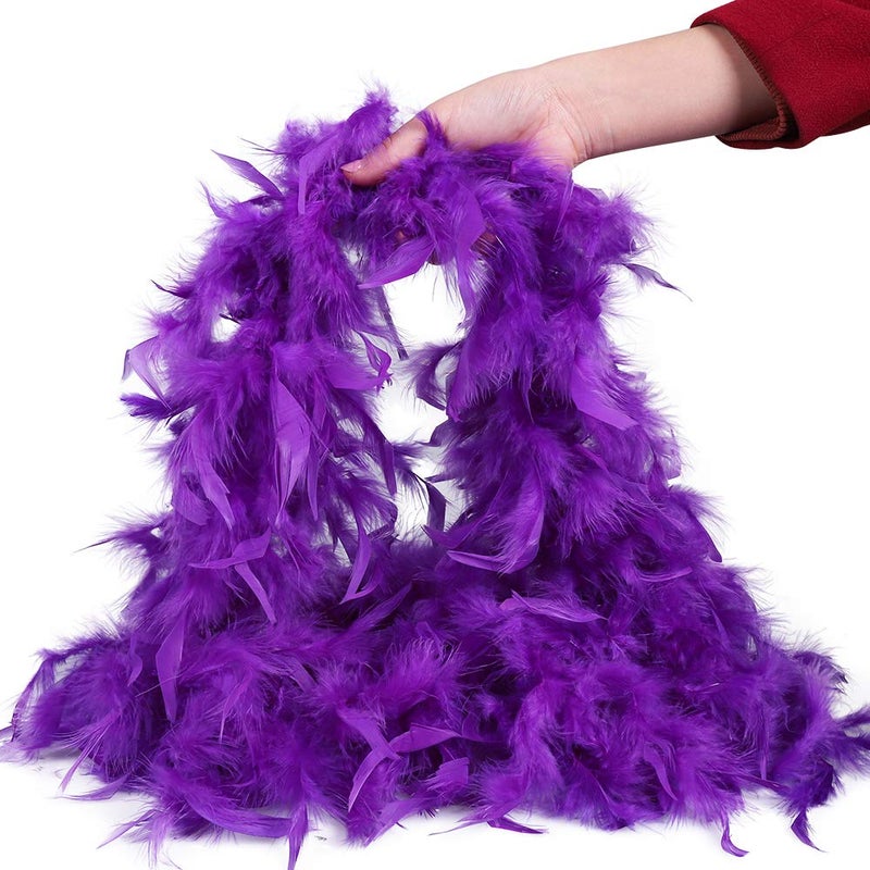 Max Fun 6PCS Feather Boas Party Pack for Adults Assorted Colors 6.6ft Mardi Gras Decorations Womens Girls Costume Boas Dress Up Party Bulk - Image 4